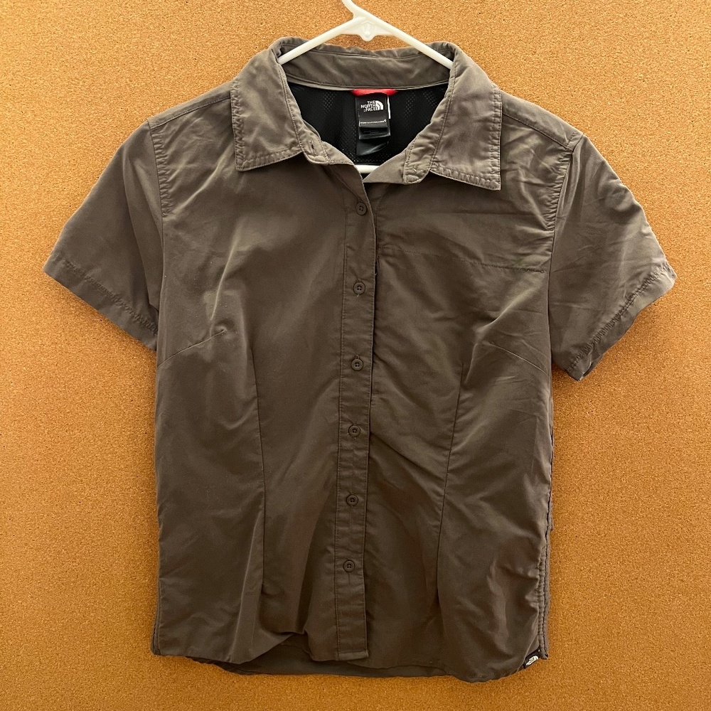 Brown REI Brand Outdoor Recreation Button Up Top